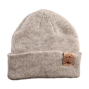 Light Gray Sea to Sky 100% Merino Wool Beanie Hat