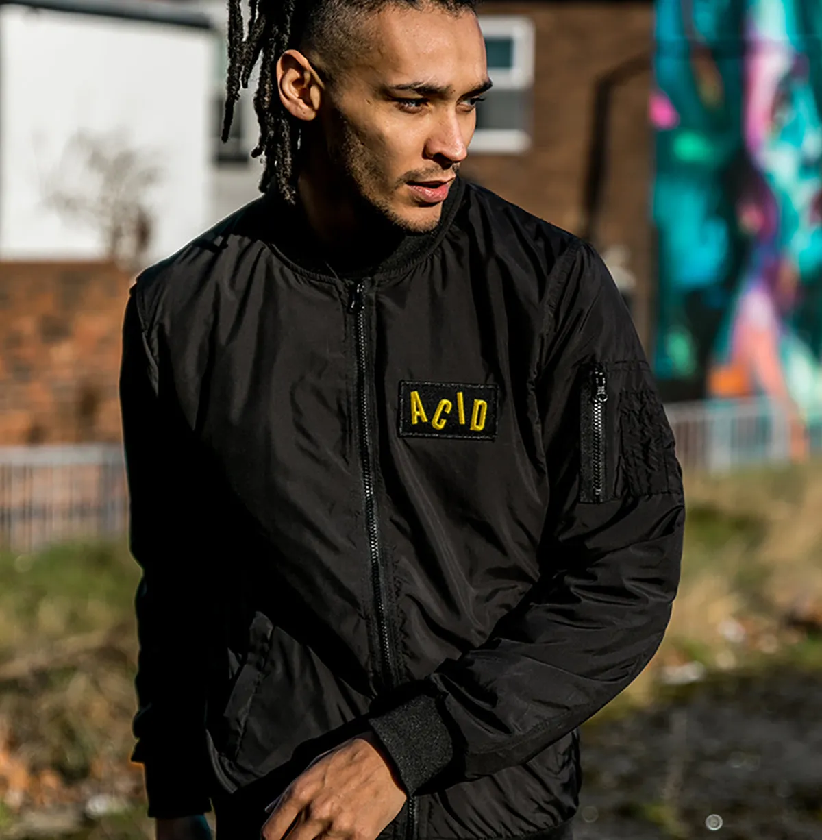 Acid Letter - Lightweight Bomber - Black