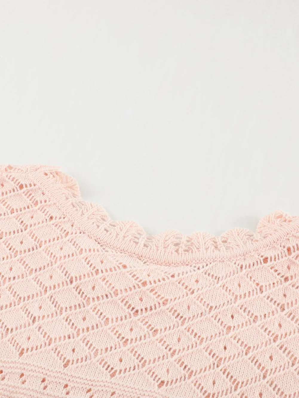 Blush Pink Relaxed Fit Knit Pullover