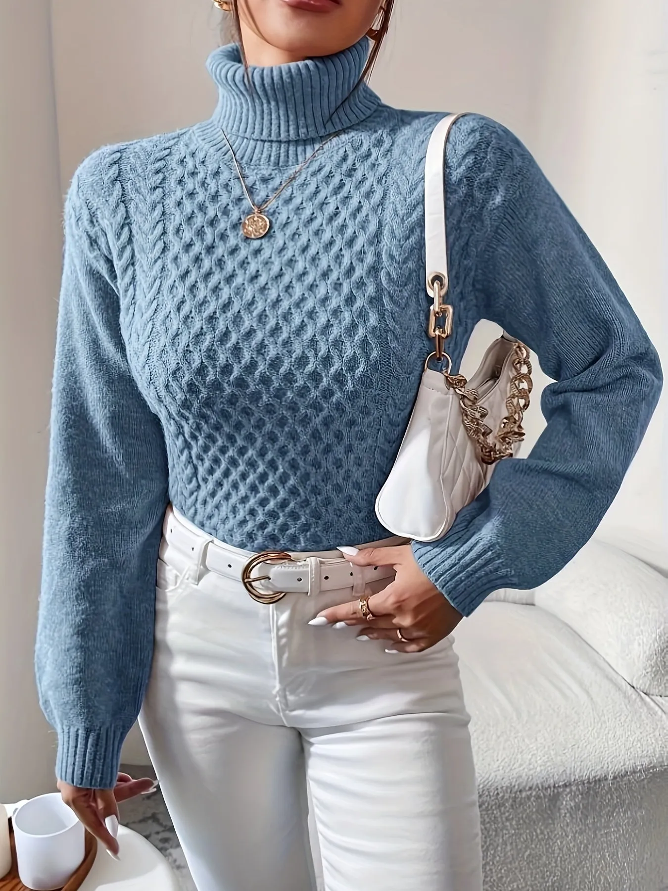 Cable Knit Turtleneck