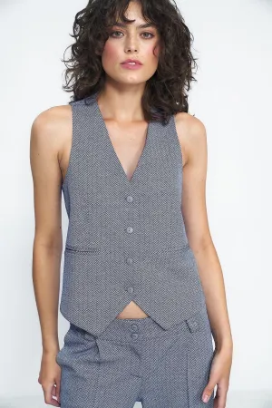 Chic All-Occasion Lined Vest with Trendy Interior