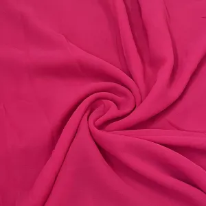 Classic Dark Punch Pink Solid Georgette Fabric