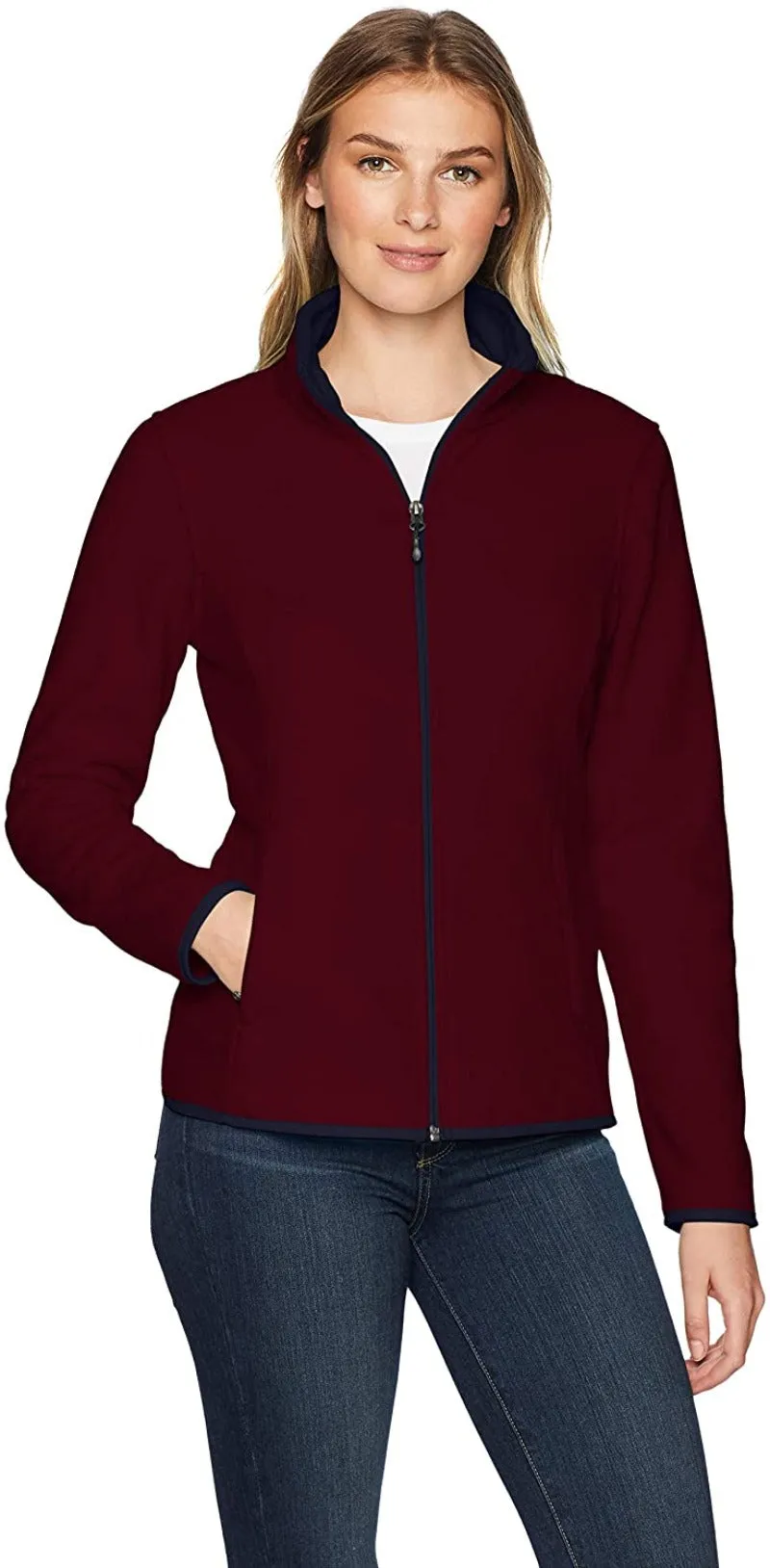 Classic Fit Long-Sleeve Full-Zip Fleece Jacket