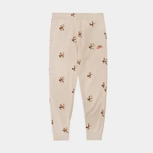 Club AOP Fleece Pants Mens Pants (Beige)