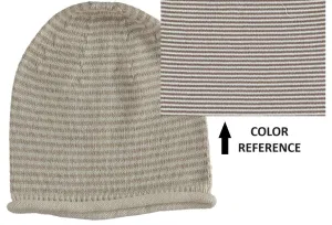 Cotton Knitted Striped Beanie