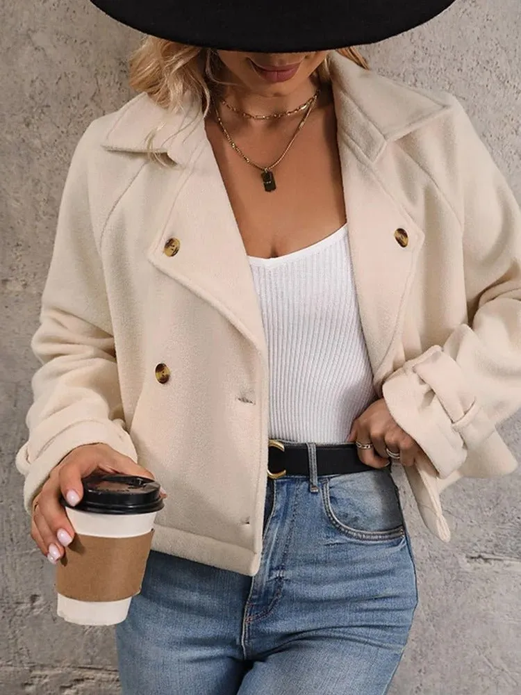 Cropped Double-Breasted Coat