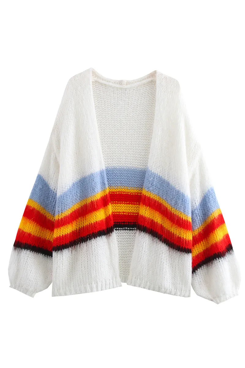 CS3384 Stripe Knitted Cardigan Outerwear