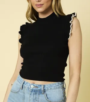 Elaine Ruffle Sleeved Top