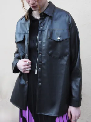 faux leather jacket