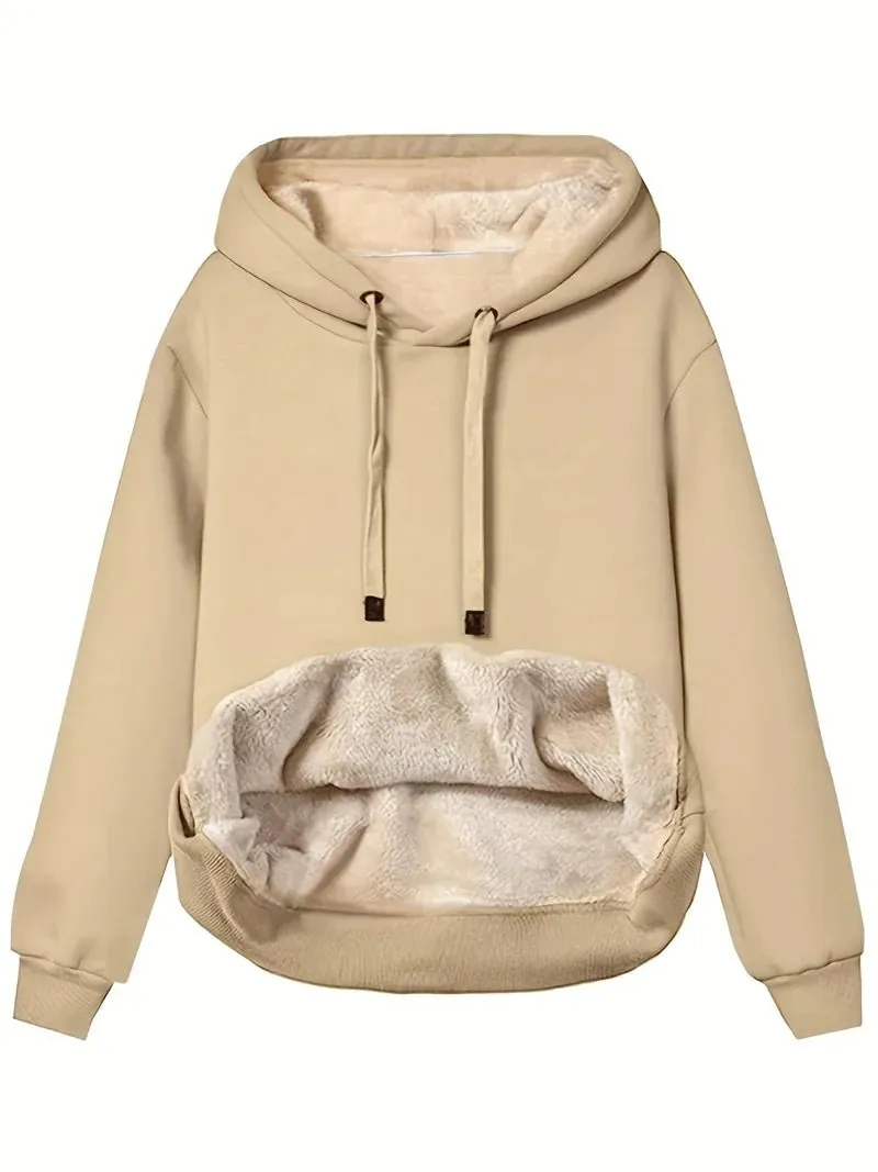 Fleece-Lined Kangaroo Pocket Hoodie