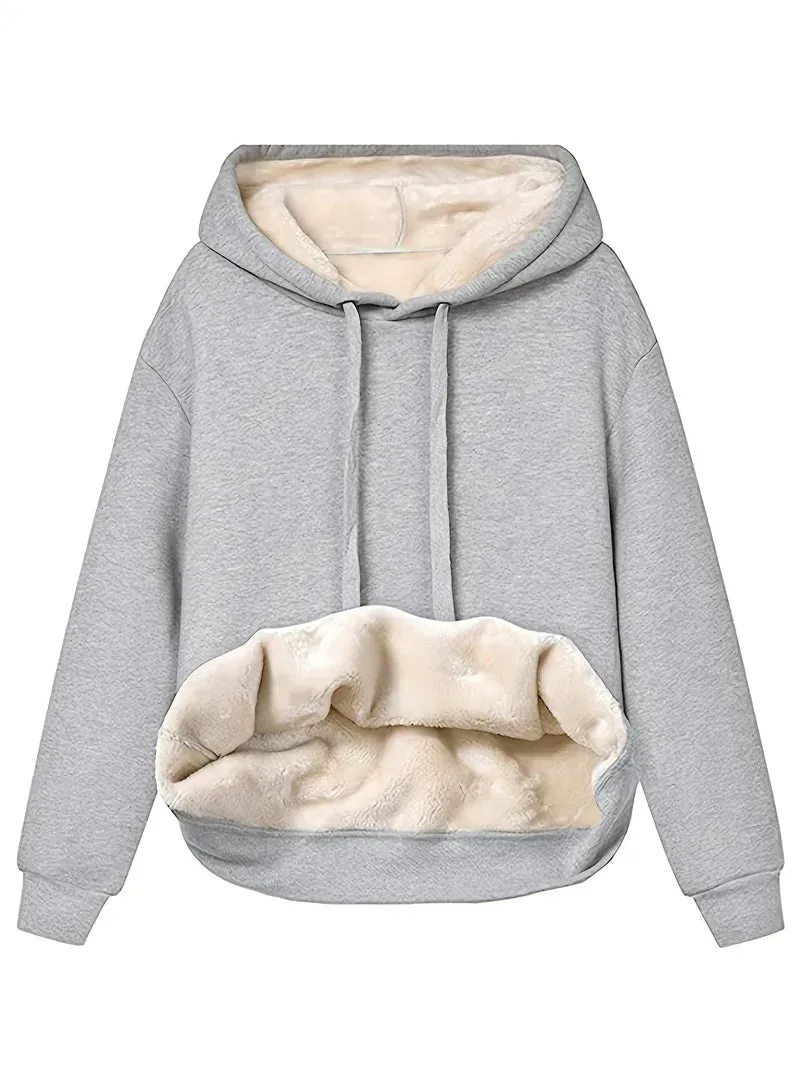 Fleece-Lined Kangaroo Pocket Hoodie