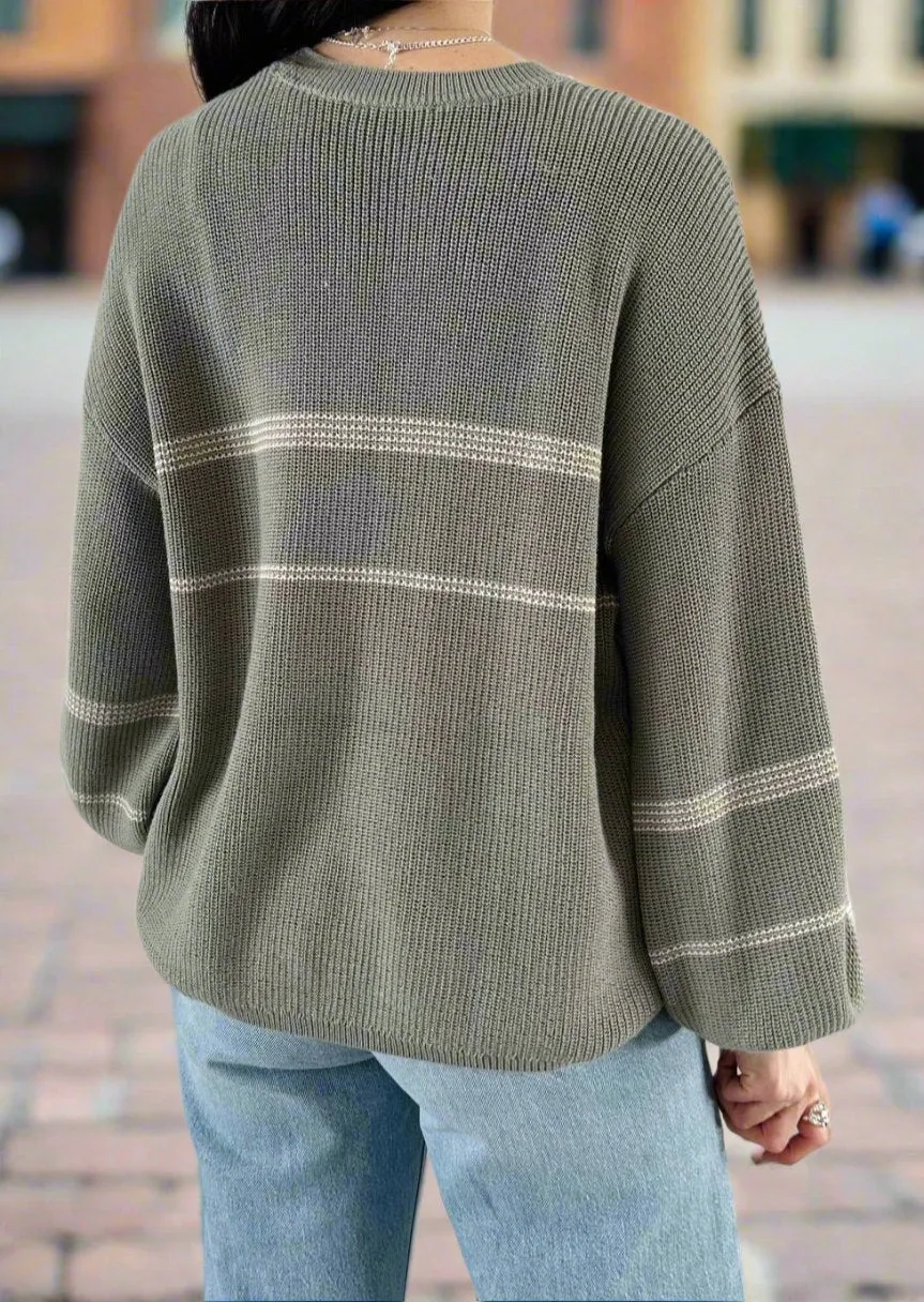 FONDA FERN STRIPE PULLOVER SWEATER