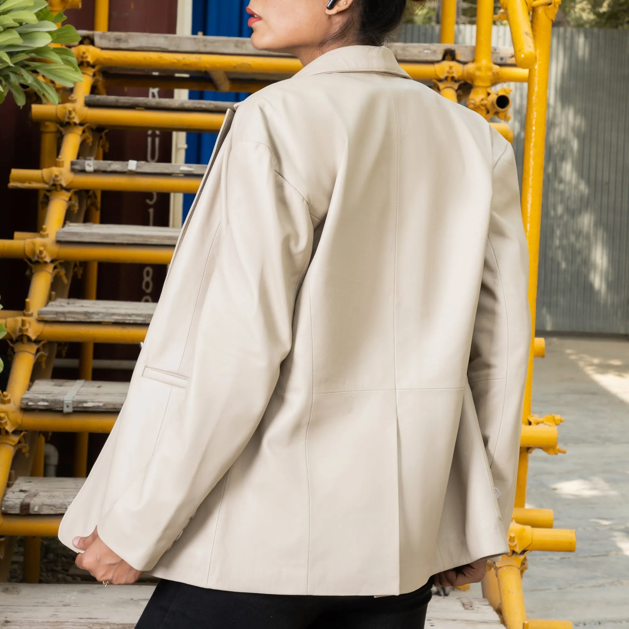 Jild Oversized Leather Blazer for Women