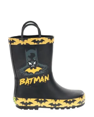 Kids Batman Grunge Rain Boot - Black