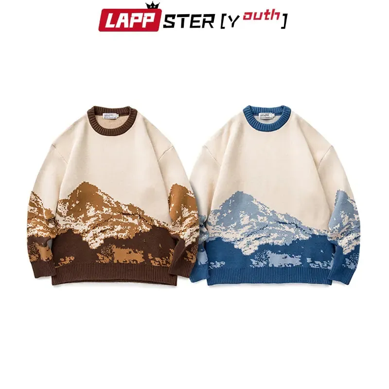 LAPPSTER Harajuku Mountain Winter Sweaters