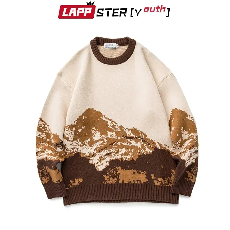 LAPPSTER Harajuku Mountain Winter Sweaters