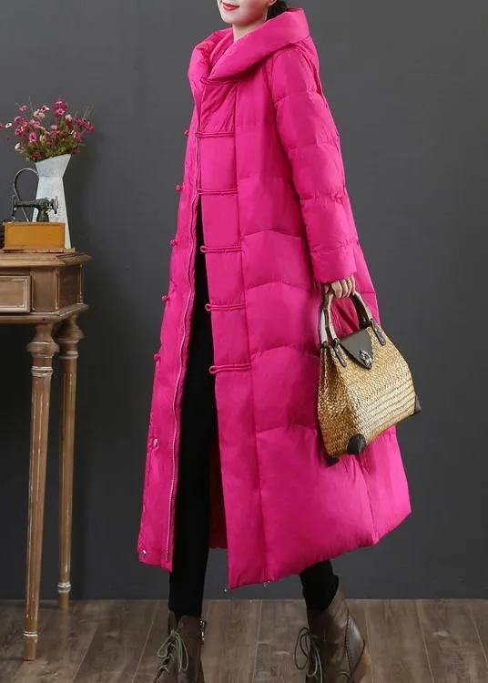 Luxury trendy plus size snow jackets Jackets rose hooded zippered down jacket