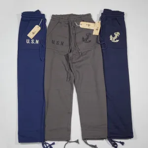 Military Style Men's Anchor Print Sweatpants - Casual Jogging Pants