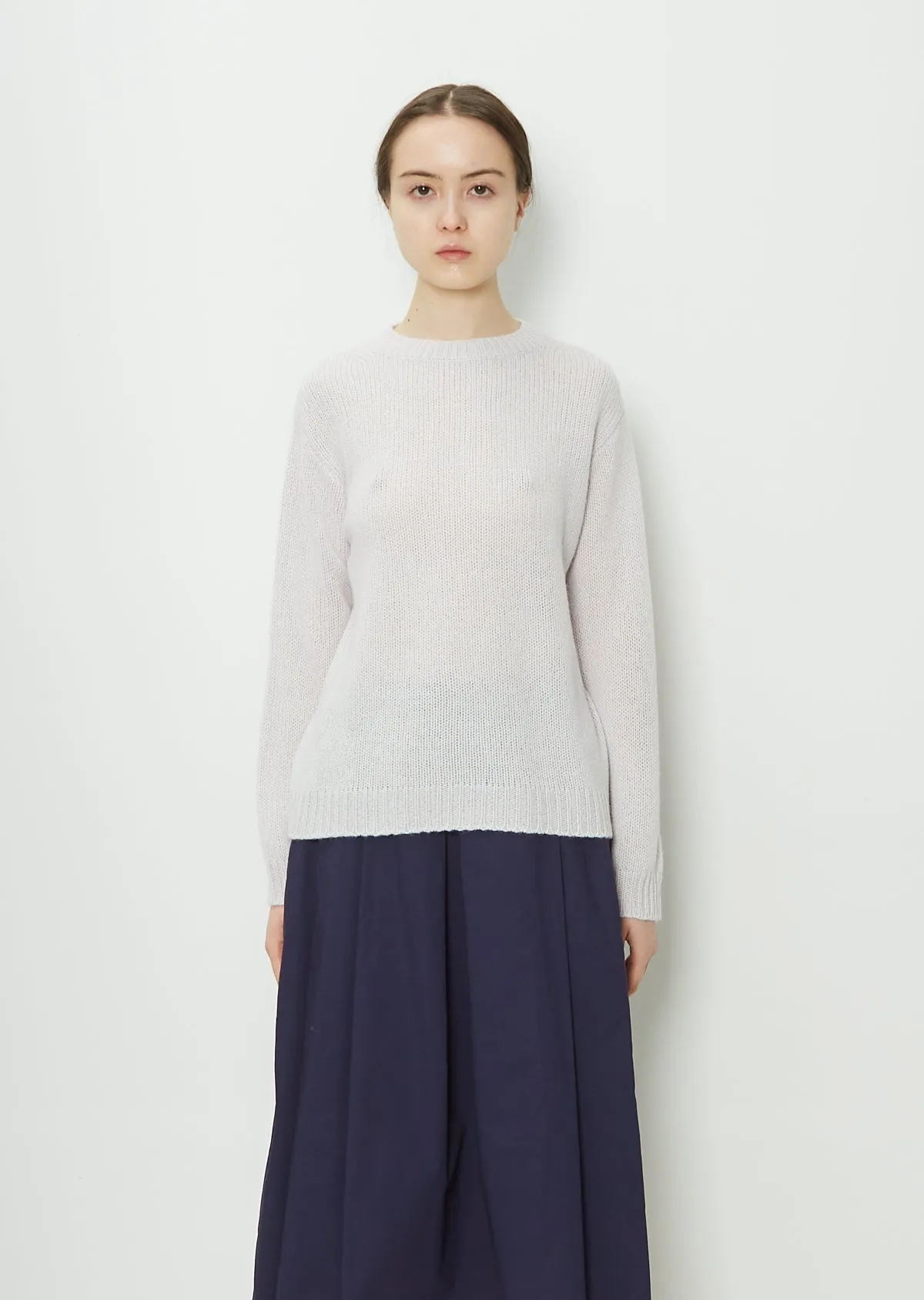 Move C-Neck Cashmere Sweater — Mastic