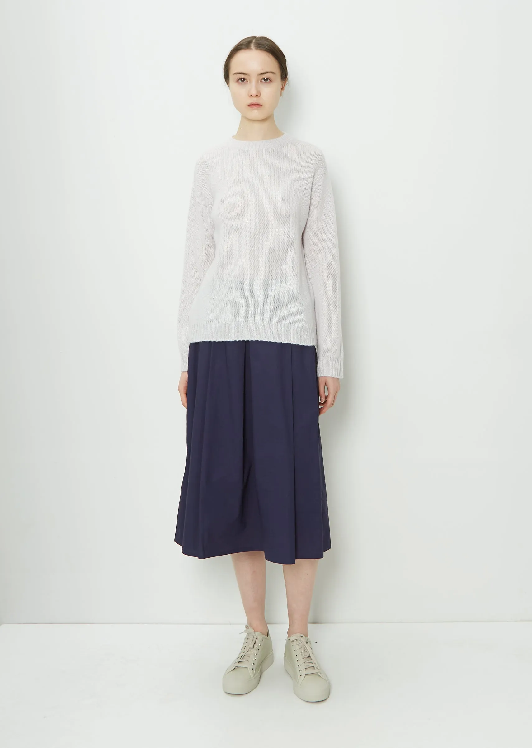 Move C-Neck Cashmere Sweater — Mastic