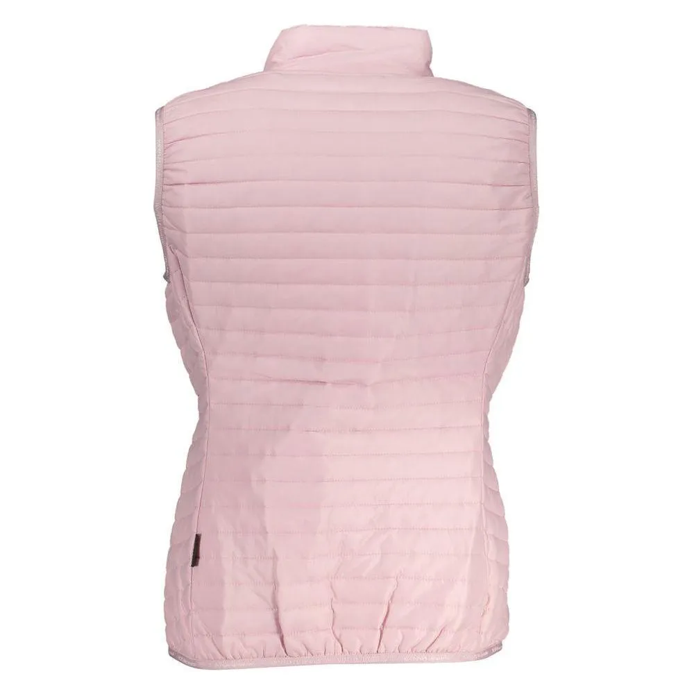 Napapijri Sleeveless Pink Contrast Detail Jacket