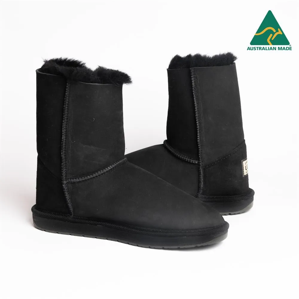 Original UGG Australia Australian Made Short 1 Button Black Ugg Boots