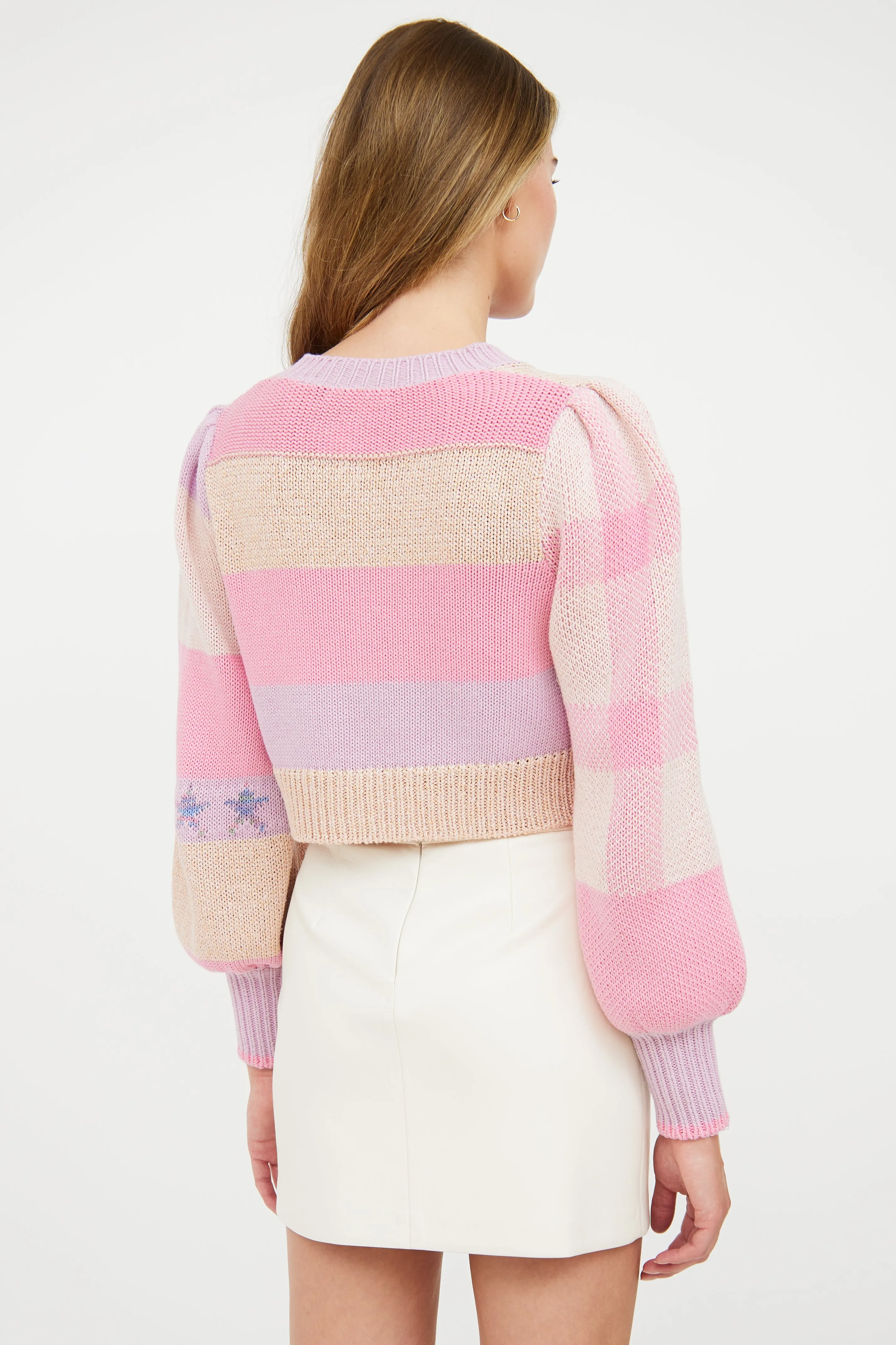 Pink & Multi Pastel Knit Cardigan