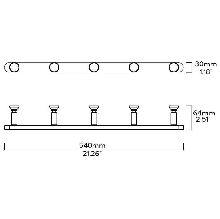 PULLMAN Wooden Wall Mounted Coat Rack - Oak / Black