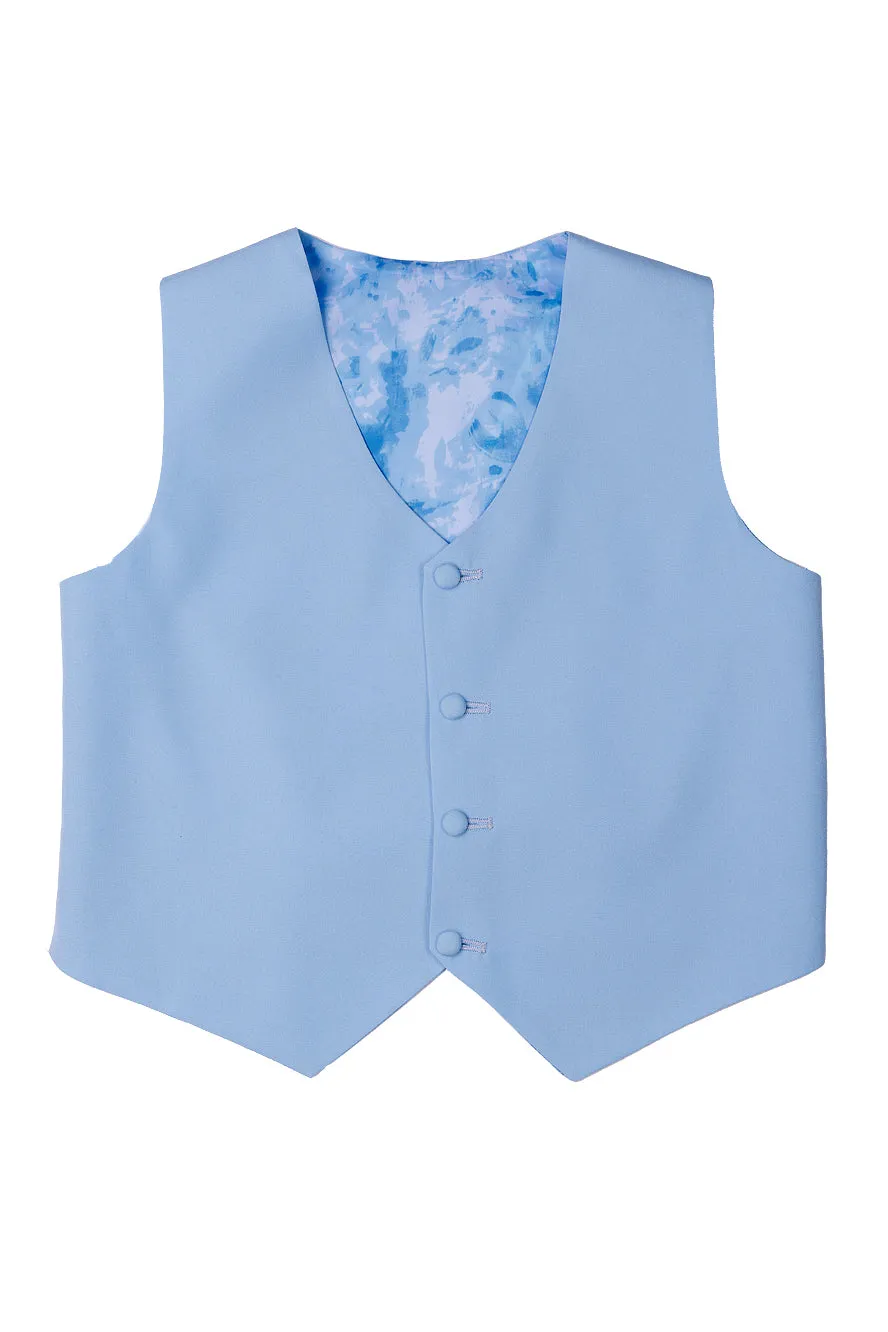 "Mason" Kids Sky Blue Suit (5-Piece Set)