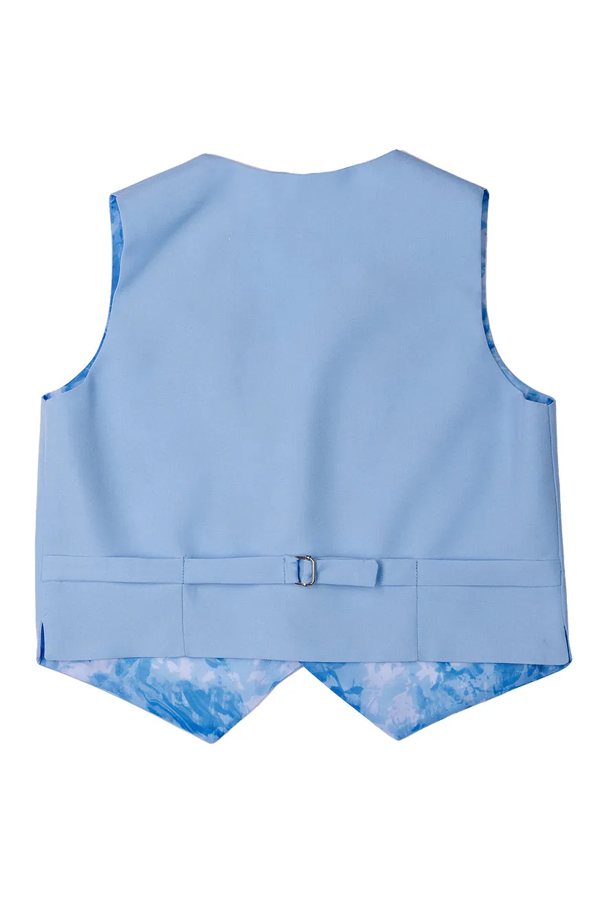 "Mason" Kids Sky Blue Suit (5-Piece Set)