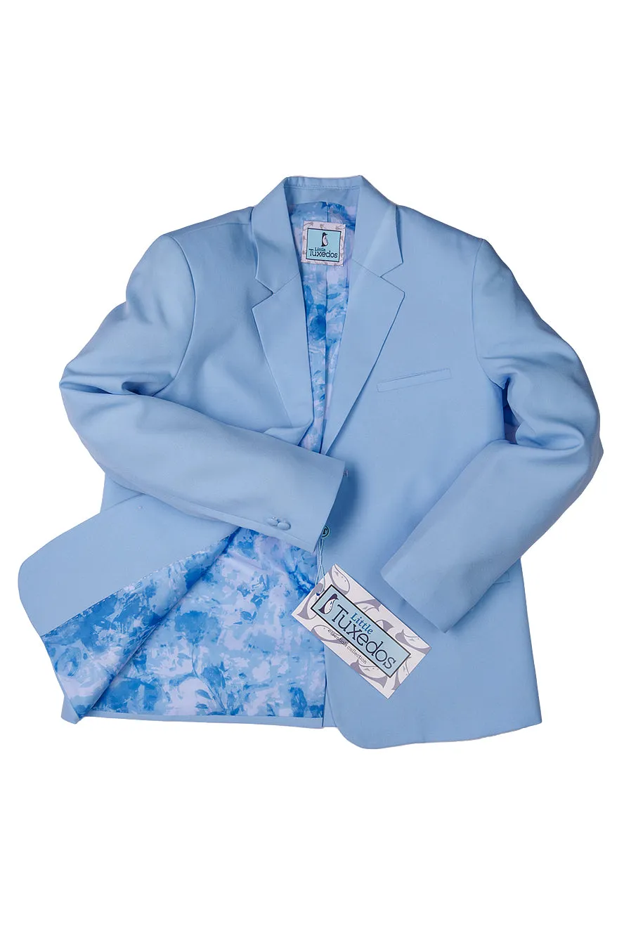 "Mason" Kids Sky Blue Suit (5-Piece Set)