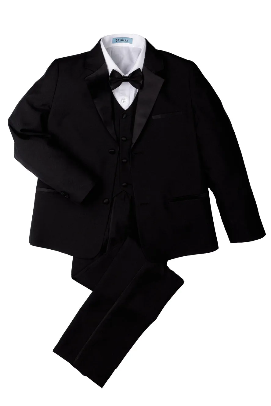 "Prodigy" Kids Black Tuxedo (5-Piece Set)