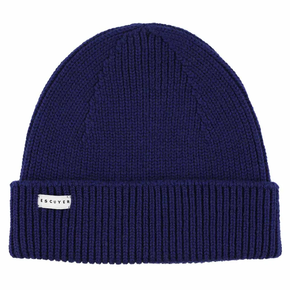 Ribbed Merino Beanie / Bold Blue