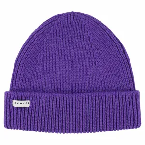 Ribbed Merino Beanie / Purple