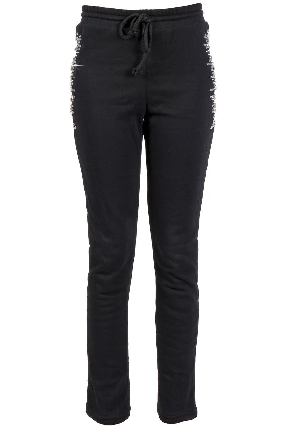 STARLE Black Embellished Joggers