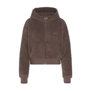 TEDDY ZIP UP HOODIE | AMETHYST