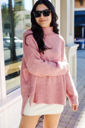 The Candy Crush Mock Neck Soft Sweater