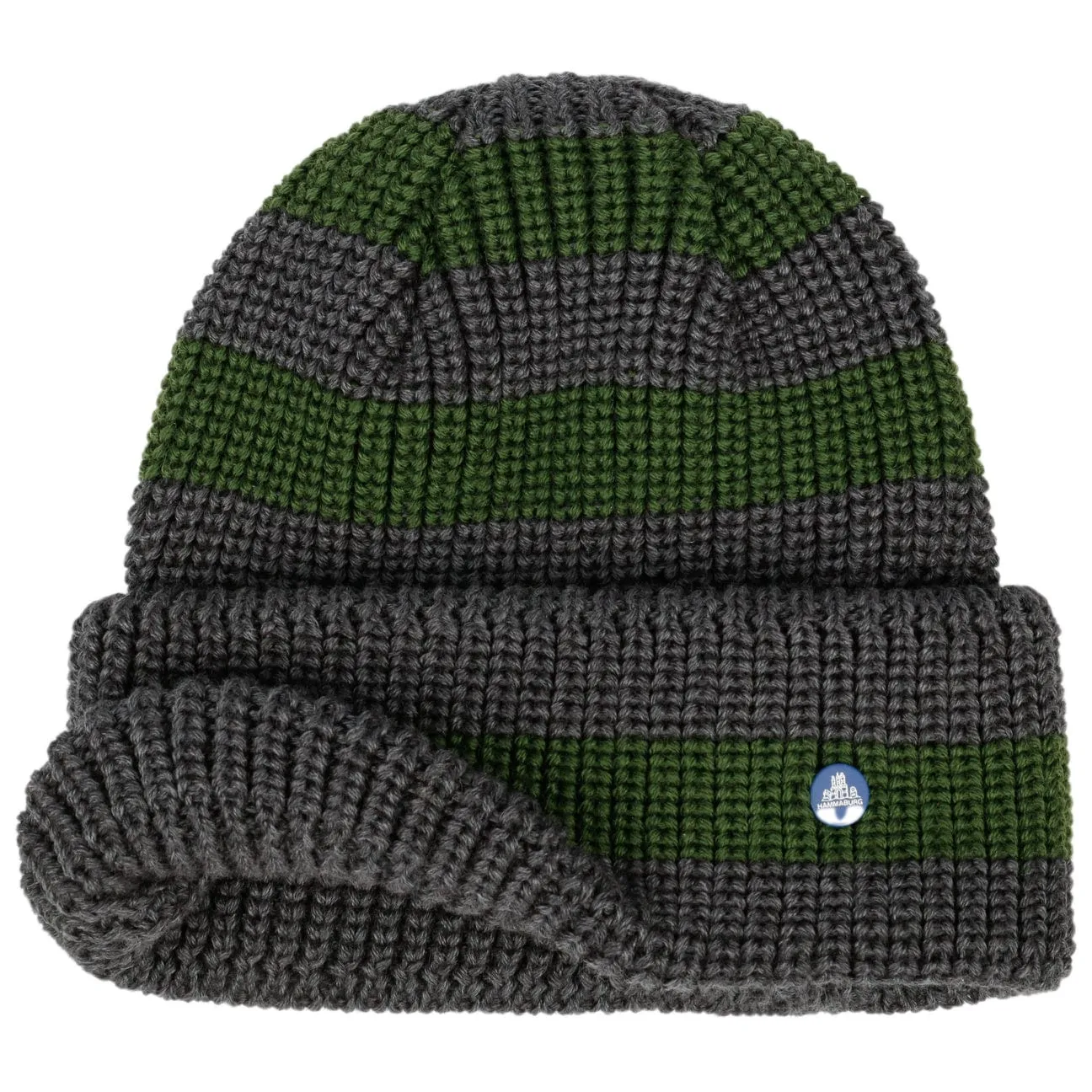 Twotone Stripes Beanie Hat by Hammaburg